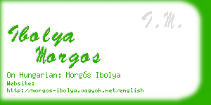ibolya morgos business card